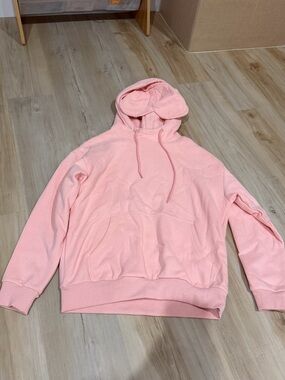 Pink Hoodie with Eye Mask